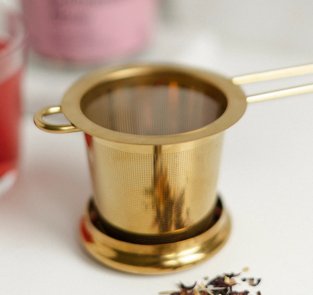 
            
                Load image into Gallery viewer, Gold Goddess Tea Strainer
            
        