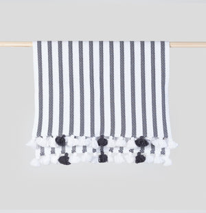 
            
                Load image into Gallery viewer, Charcoal | Striped Bath Mat
            
        