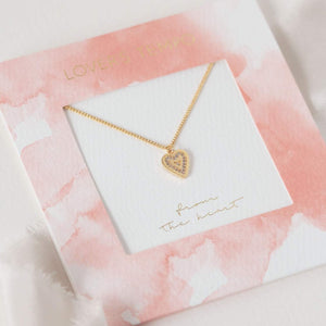 From the Heart Pave Circle Necklace