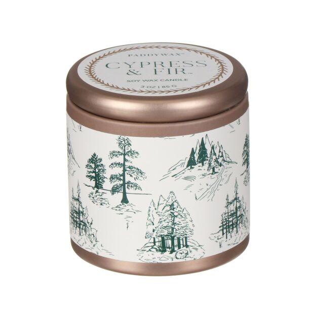 Cypress & Fir | 3oz Copper Tin Candle in White
