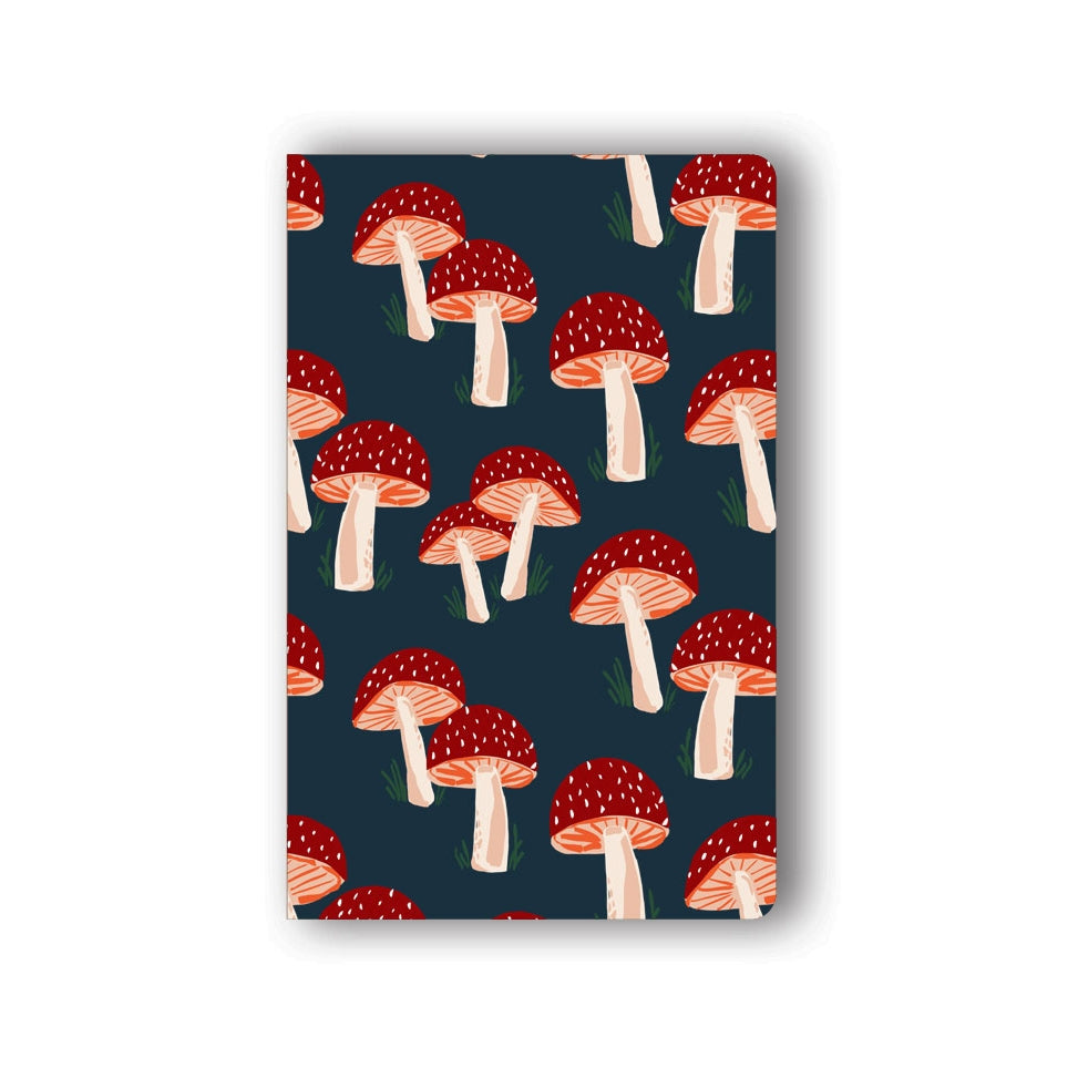 Navy Mushroom Notebook