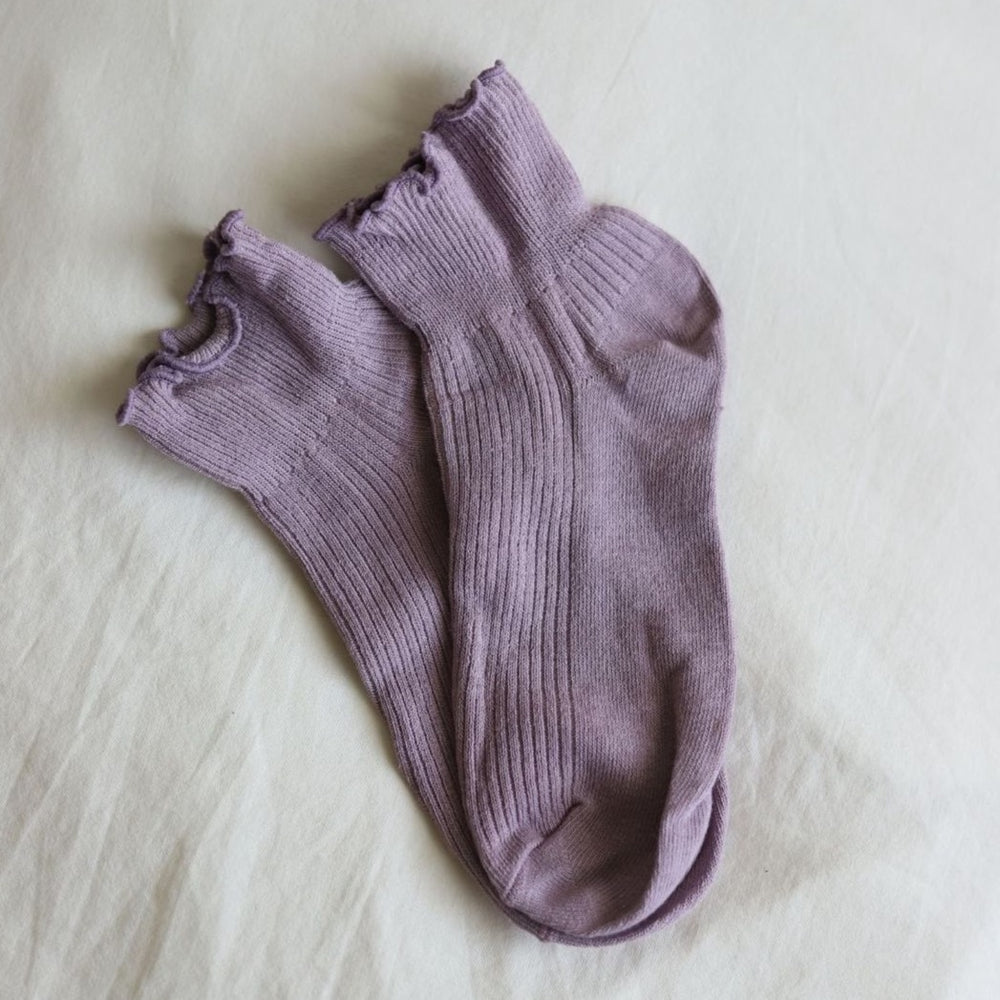 
            
                Load image into Gallery viewer, Lilac Ruffle Sock
            
        